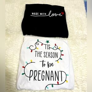 Set of 2 Maternity T shirts by Time and Tru Size M (8-10)